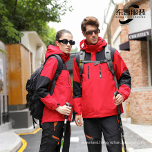 waterproof outdoor windproof warm winter men's women's Uv protection thick ski suit with Pullover hood jacket pant